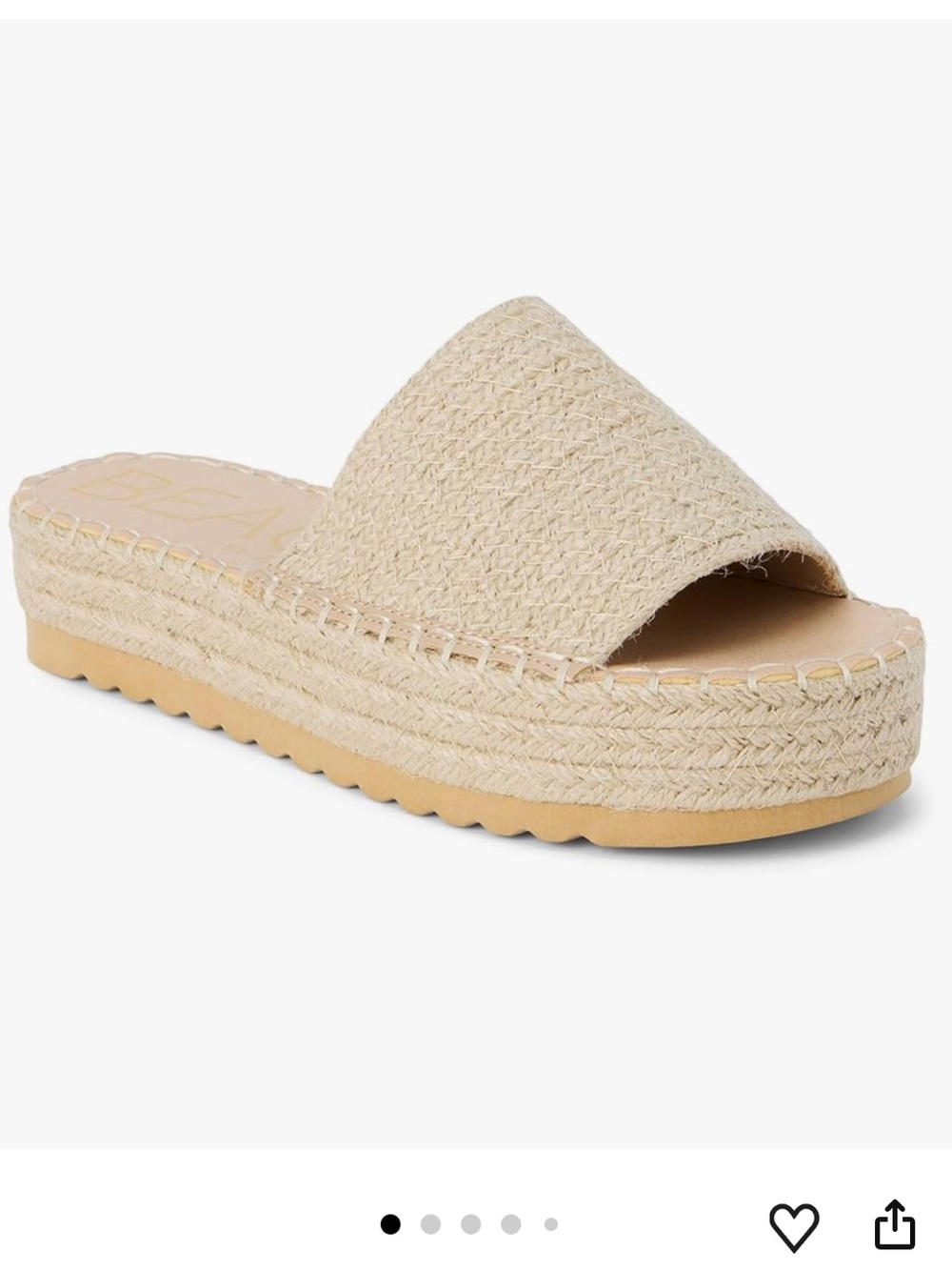 Matisse Cream Woven Jute Slide Espadrilles